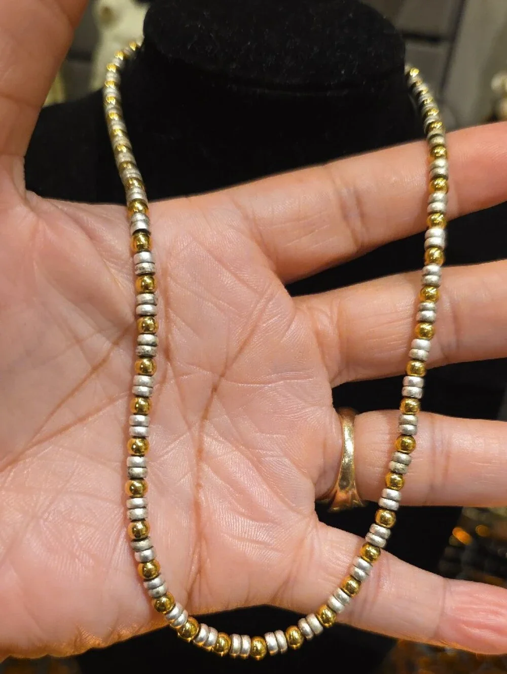 Napier Gold and Silver Beaded Necklace